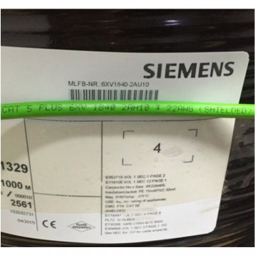 Siemens 6XV1840-2AH10 IE FC TP Standard Cable GP 2x2 (PROFINET Type A), 4-Core, Shielded, CAT 5E, Sold by the Meter 
