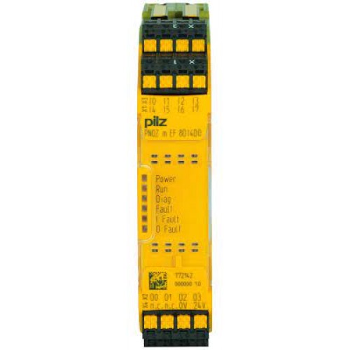 Pilz 772142 PNOZ m EF 8DI4DO Safety Expansion Module, 8 Safe Digital Inputs, 4 Safe Semiconductor Outputs