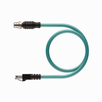 Turck RSS RJ45S 841-3M Industrial Ethernet Cable, M12 Male Straight 8-Pin to RJ45 Male, 3m, Shielded, IP67